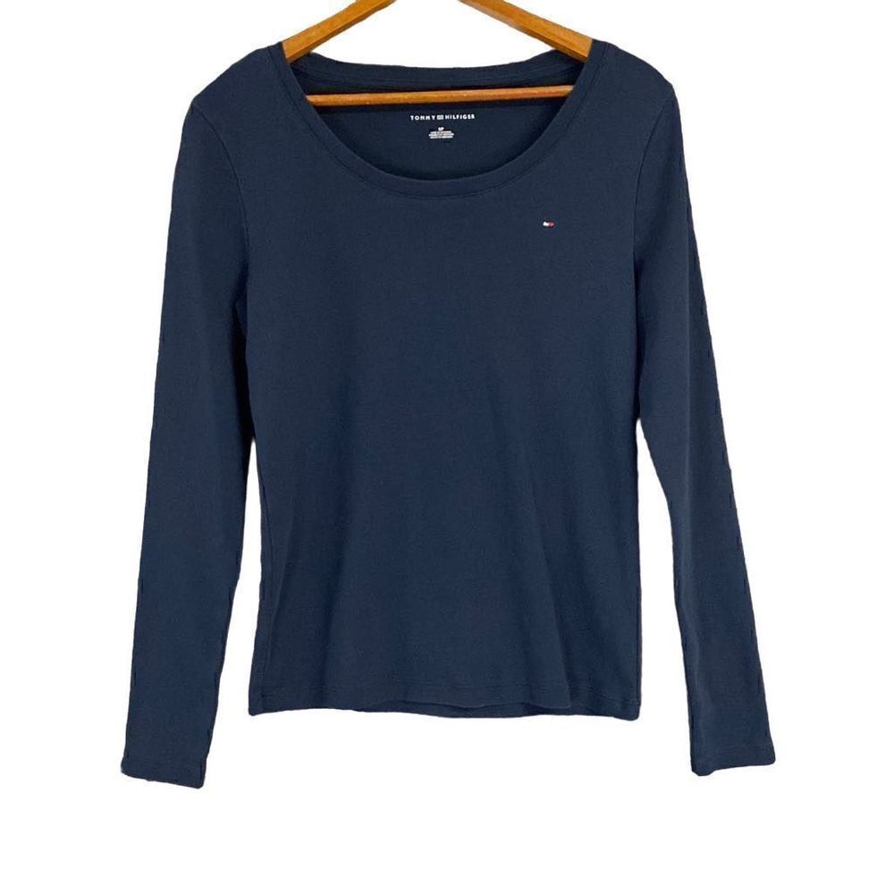 Tommy Hilfiger Long Sleeve Navy Blue Top Size Small